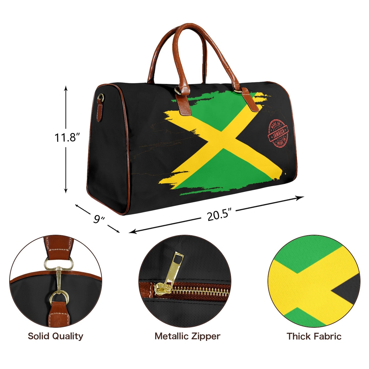 Fi- Wi Pride- Jamaica Large Capacity Travel Bag