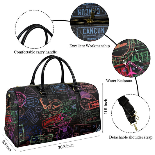 Mel In Motion - Faux Leather Travel Bag-Large | Waterproof