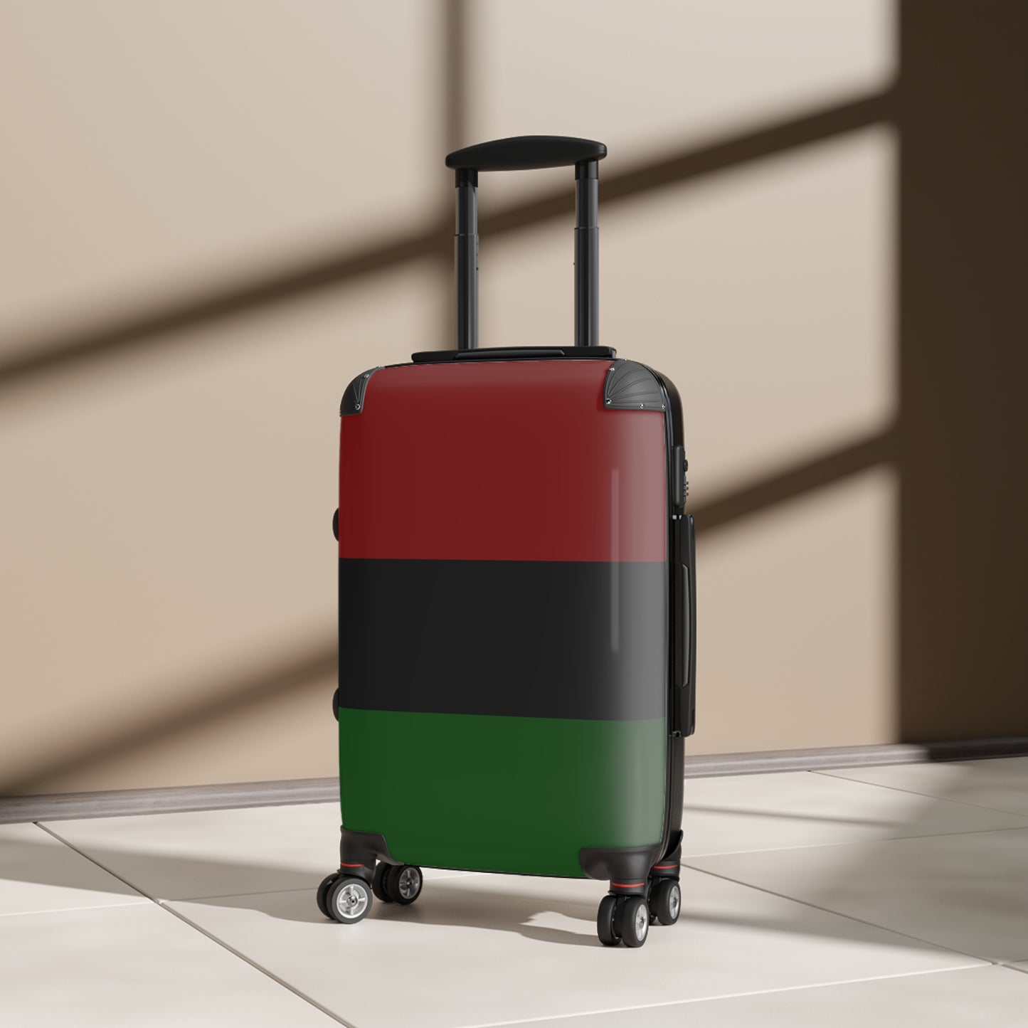 Red Black and Green Suitcase