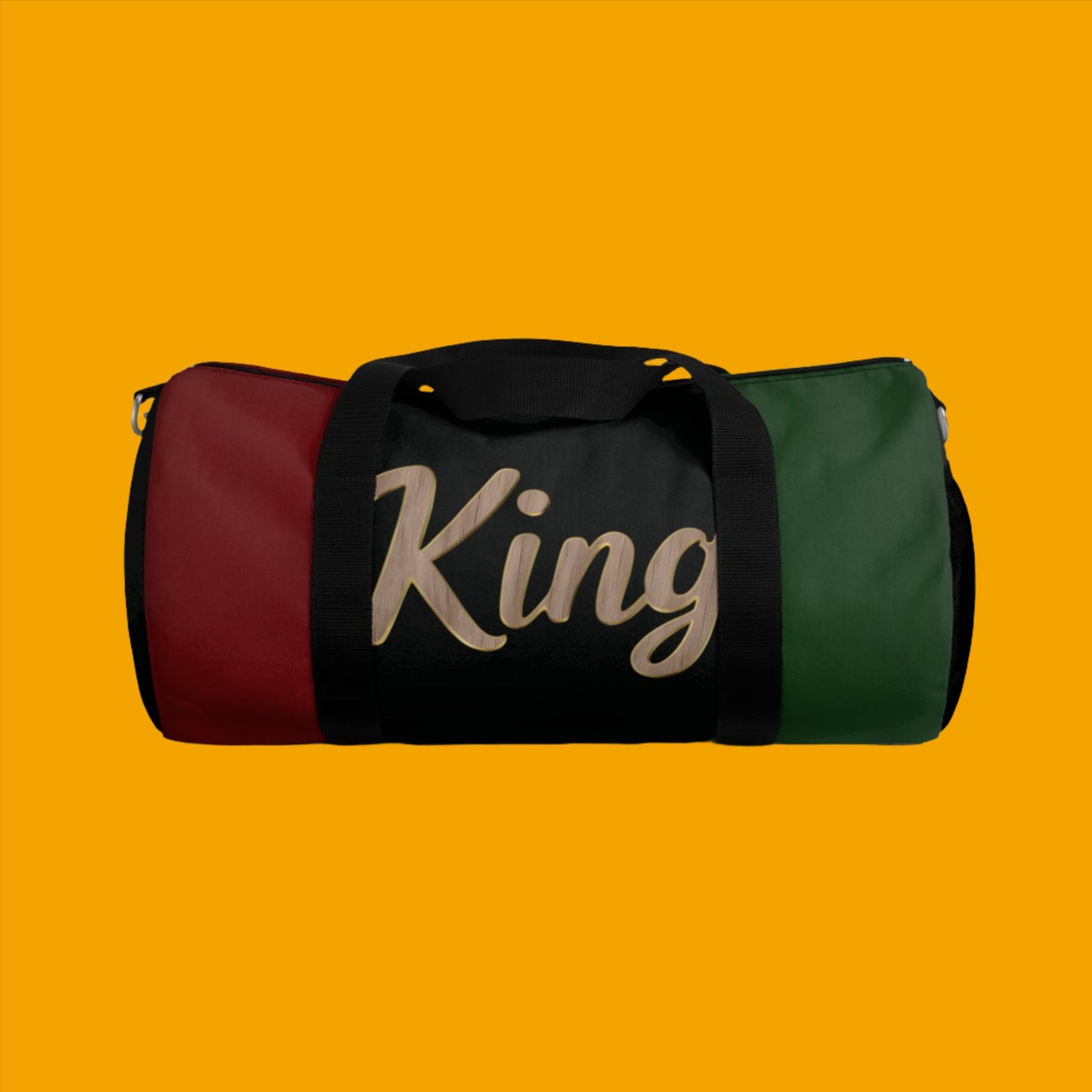 King Red Black and Green Duffel Bag