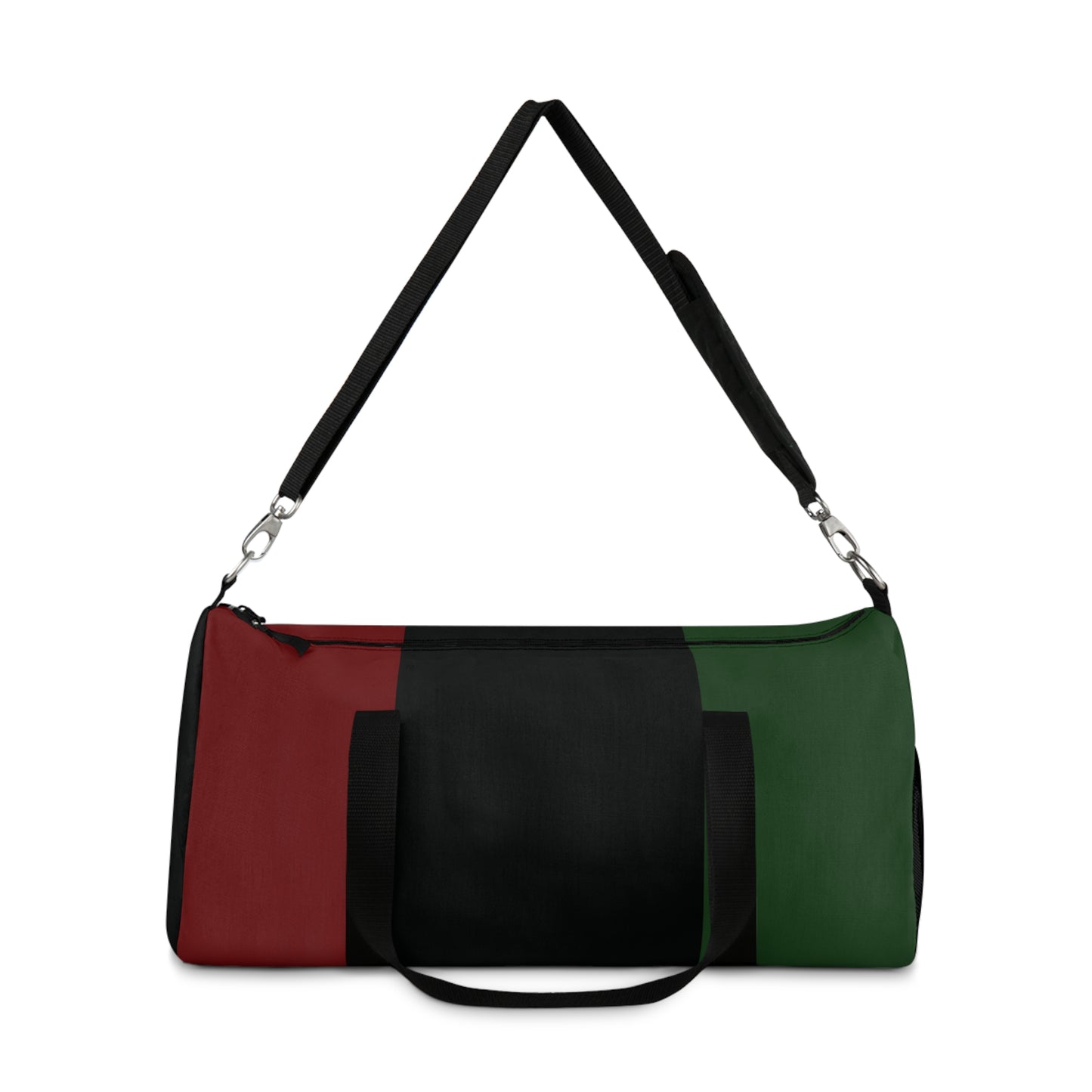 Red Black and Green Duffel Bag