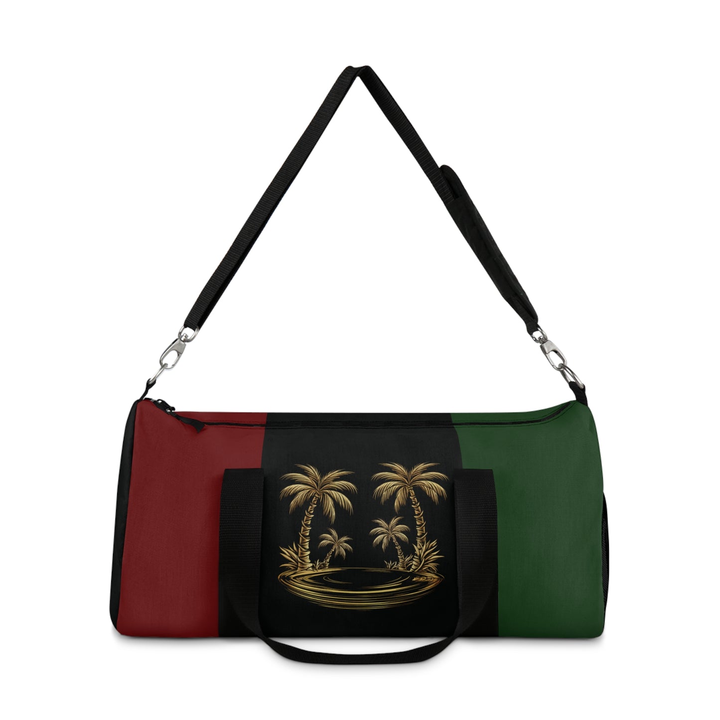 Red Black and Green Duffel Bag