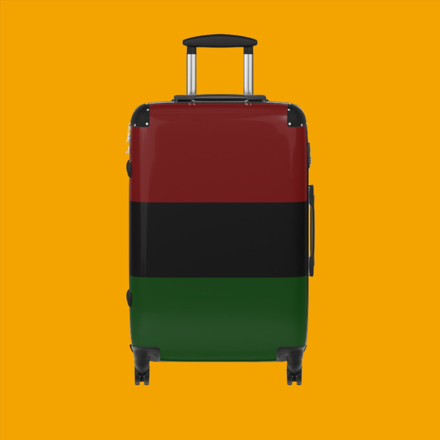 Red Black and Green Suitcase