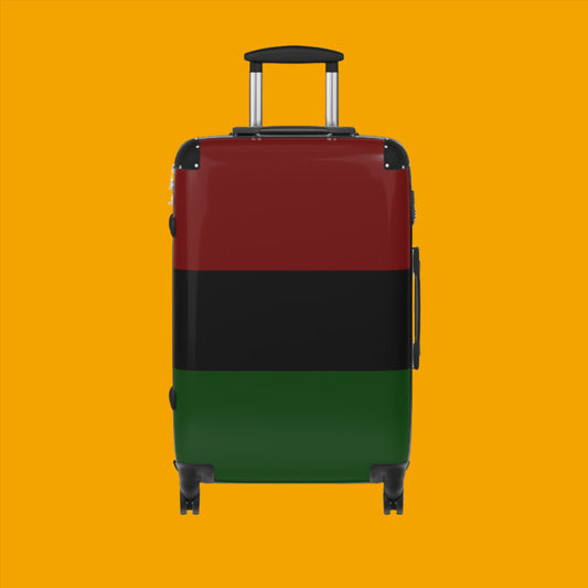 Red Black and Green Suitcase