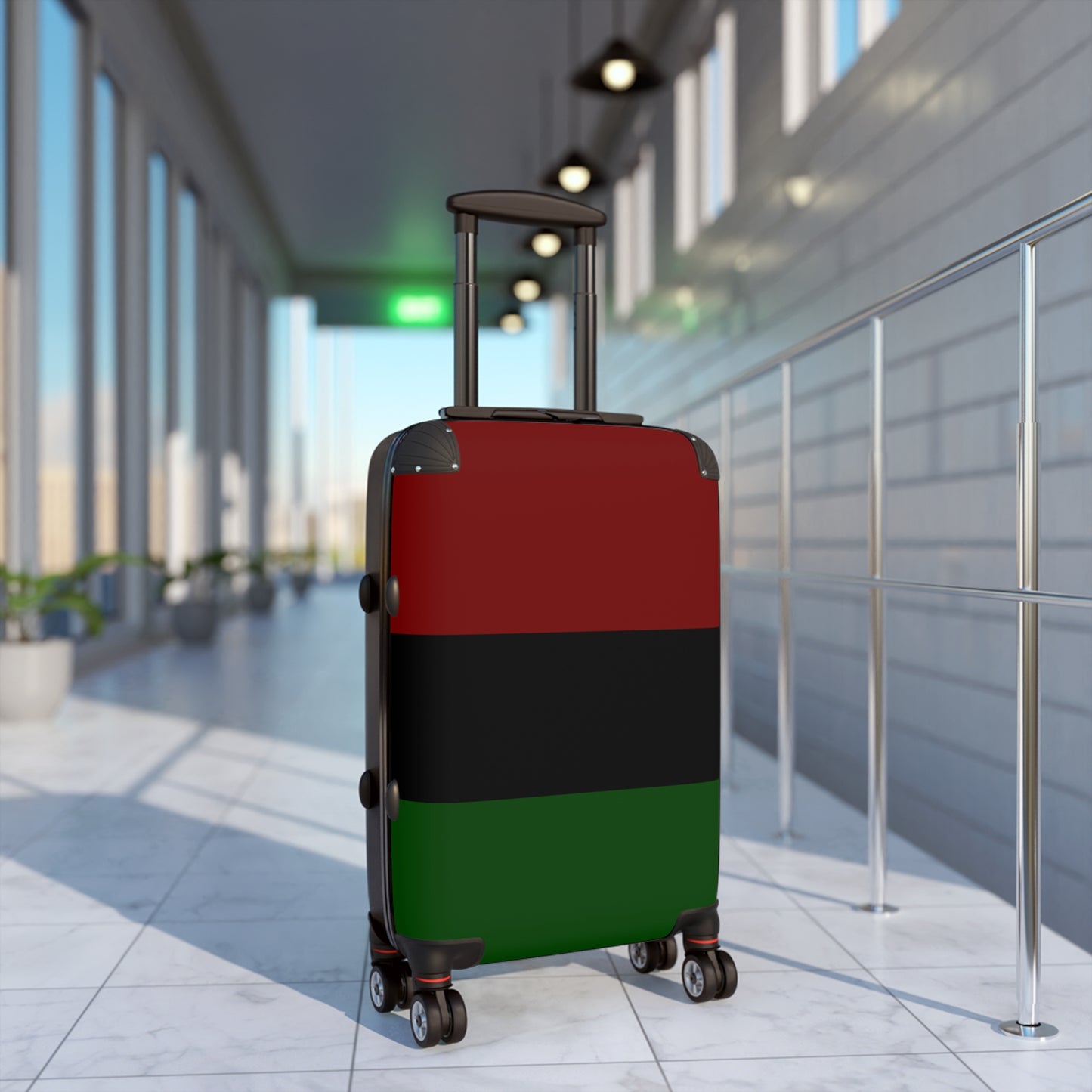 Red Black and Green Suitcase