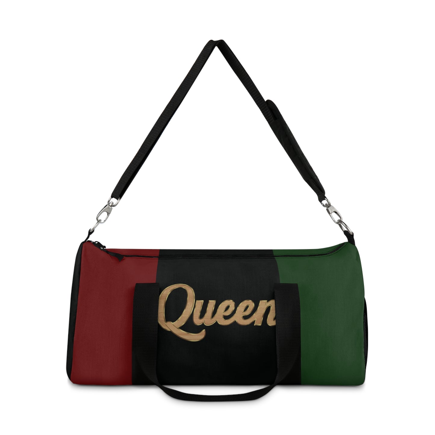 Queen Red Black and Green Duffel Bag