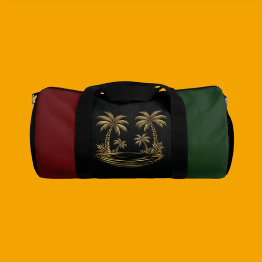 Red Black and Green Duffel Bag