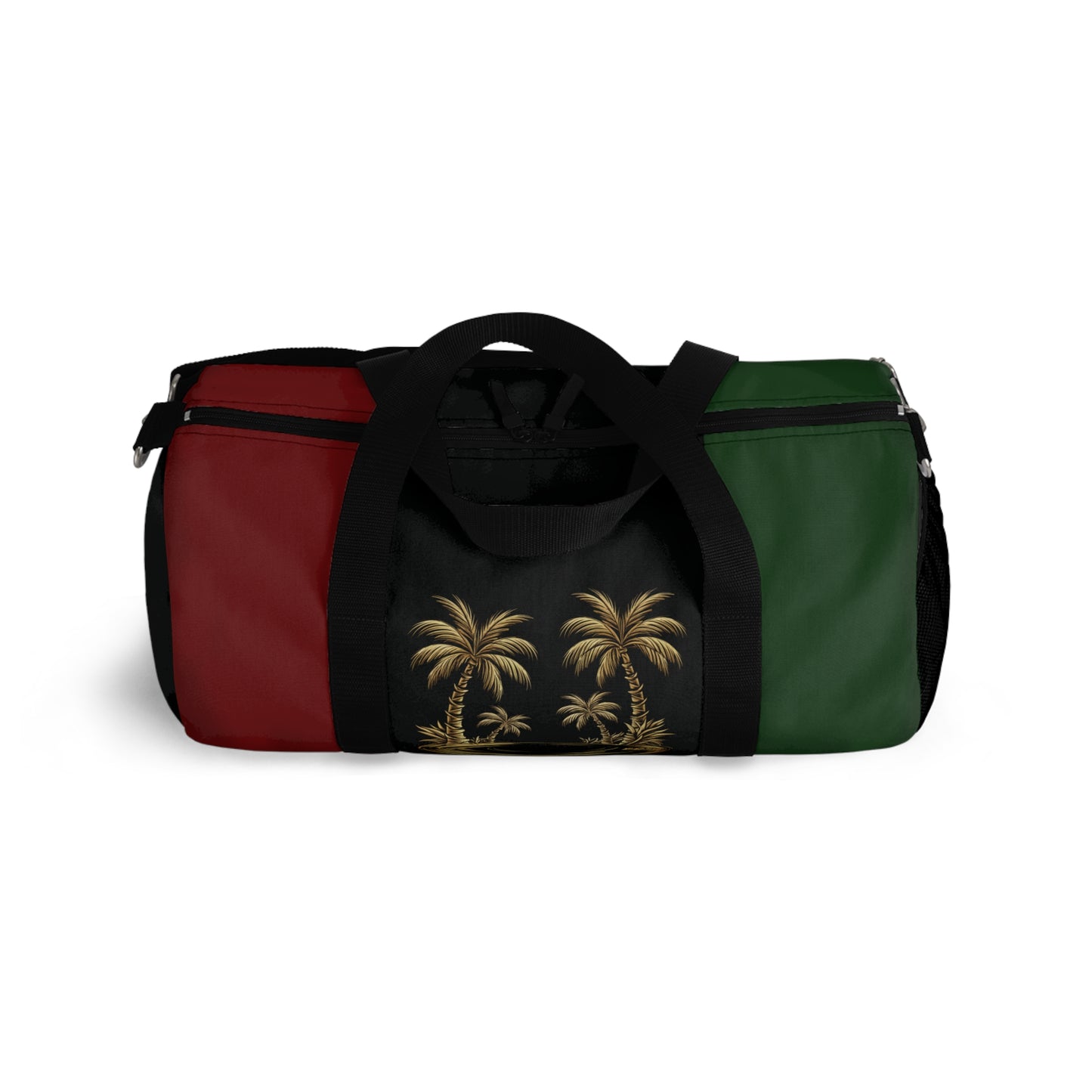 Red Black and Green Duffel Bag