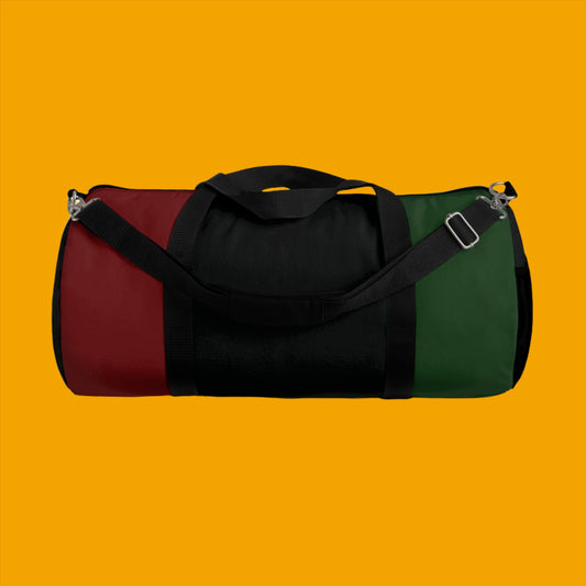 Red Black and Green Duffel Bag