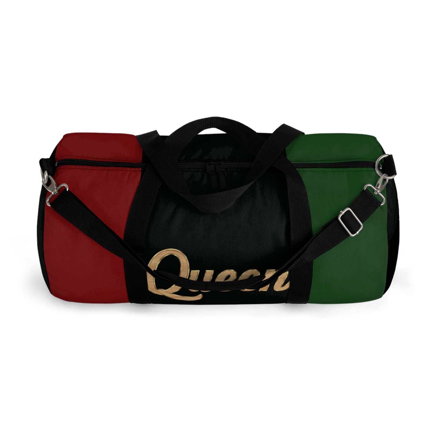 Queen Red Black and Green Duffel Bag