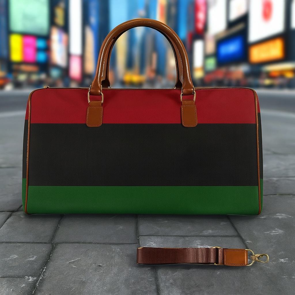 the Mel Representative - Red Black Green Travel Bag"